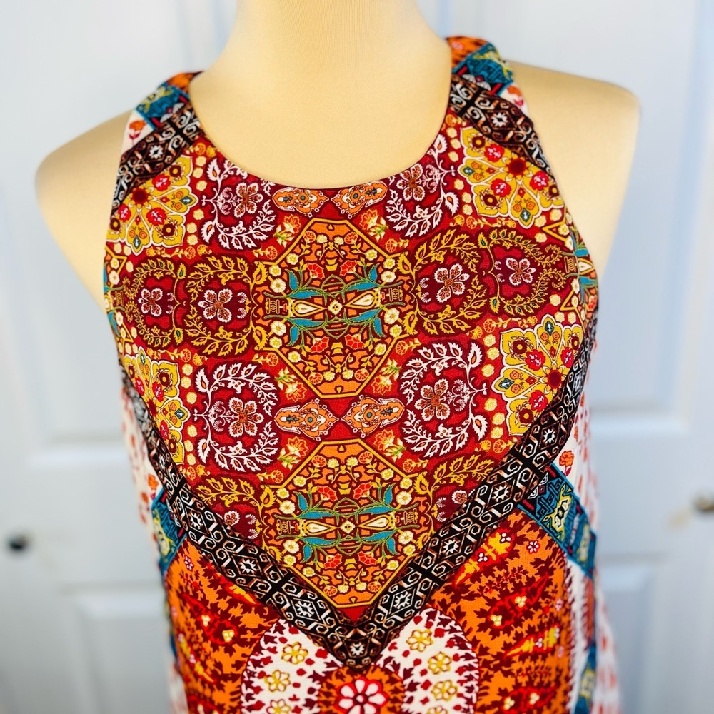 by & by Orange Red Halter Sundress - Picture 4 of 13